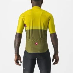 Maillot Manche Courte Castelli A Blocco Homme Jaune/Vert 2023 -GOBIK Soldes 02 4522017 782 700x700 4