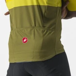 Maillot Manche Courte Castelli A Blocco Homme Jaune/Vert 2023 -GOBIK Soldes 03 4522017 782 700x700 4
