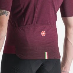 Maillot Manche Courte Castelli Essenza Homme Bordeaux 2023 -GOBIK Soldes 03 4522027 421 700x700 3