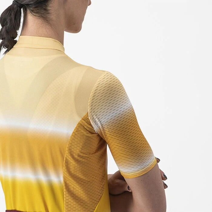 Maillot Manche Courte Castelli Dolce Sable/Rouge Femme 4 Maillot Manche Courte Castelli Dolce Sable/Rouge Femme – Image 4