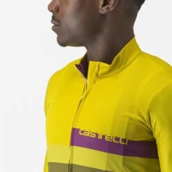Maillot Manche Courte Castelli A Blocco Homme Jaune/Vert 2023 -GOBIK Soldes 05 4522017 782 700x700 1