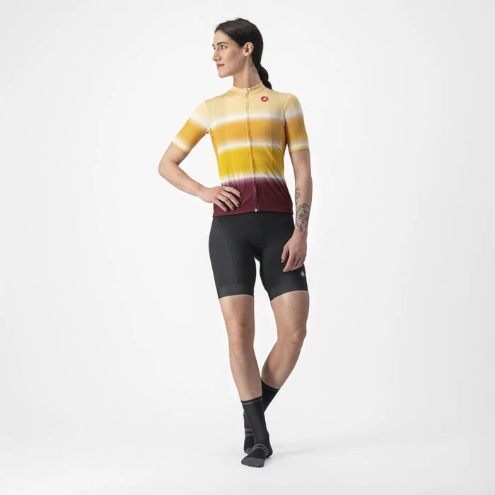Maillot Manche Courte Castelli Dolce Sable/Rouge Femme 18 Maillot Manche Courte Castelli Dolce Sable/Rouge Femme – Image 18