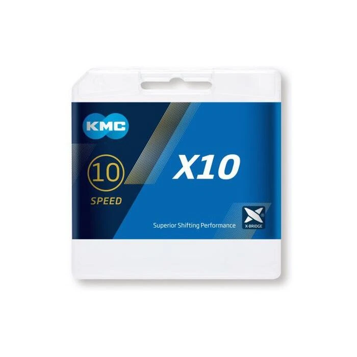 Chaîne KMC X10 122 Maillons 10V 1 Chaîne KMC X10 122 Maillons 10V