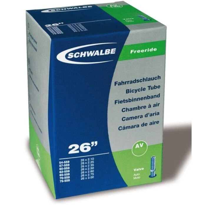Chambre à Air Schwalbe AV13F Freeride 26"x2.10-3.00 Schrader 40mm 1 Chambre à Air Schwalbe AV13F Freeride 26"x2.10-3.00 Schrader 40mm