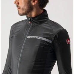Veste Manche Longue Castelli Squadra Stretch Noir 2023 -GOBIK Soldes squadra stretch noir gris 4 700x700 2